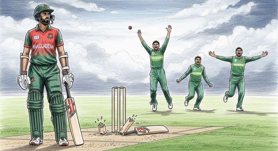 Bangladesh All Out for 278 Against Pakistan in Second Test
