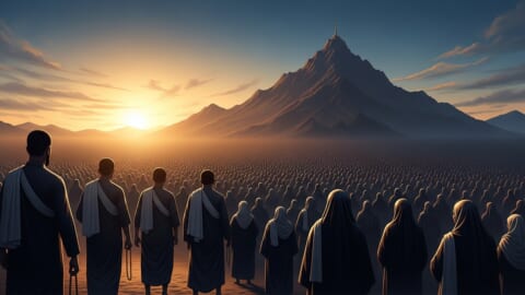 Pilgrims gather at Mount Arafat to observe the Day of Arafah