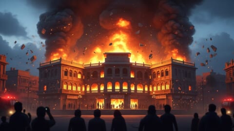 Massive fire breaks out in Mandi Bahauddin plaza