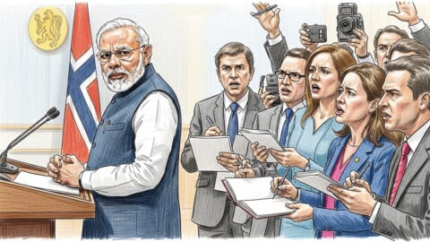 Outrage among journalists as PM Modi avoids questions during Norway visit