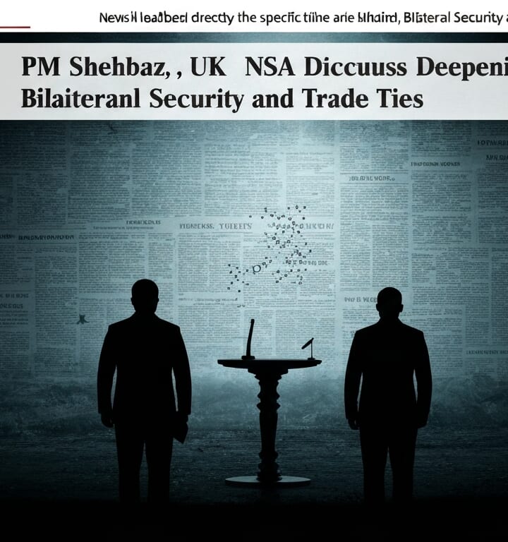 British National Security Advisor Meets Pakistani Prime Minister