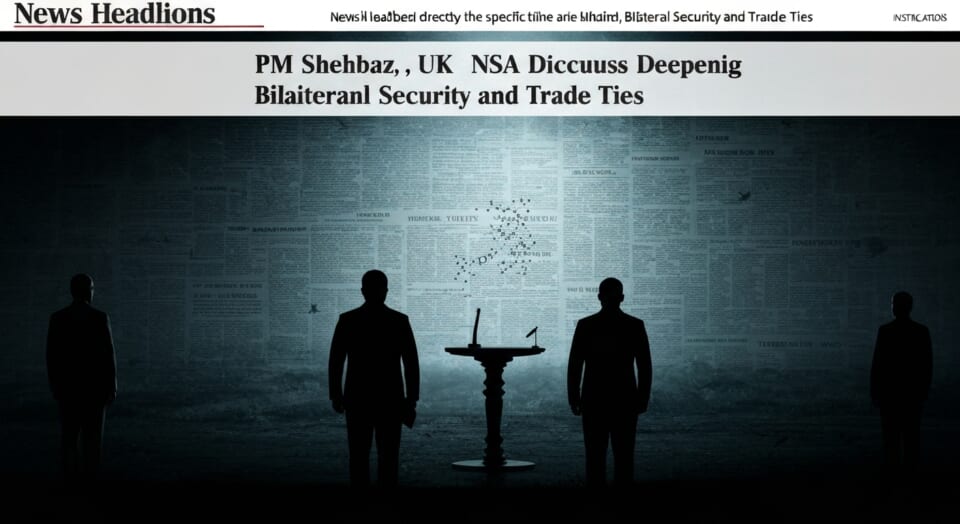 British National Security Advisor Meets Pakistani Prime Minister