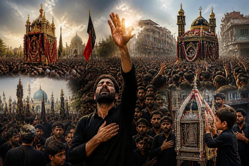 Ashura processions underway in Karachi, Sahiwal, Muzaffargarh and Jhang