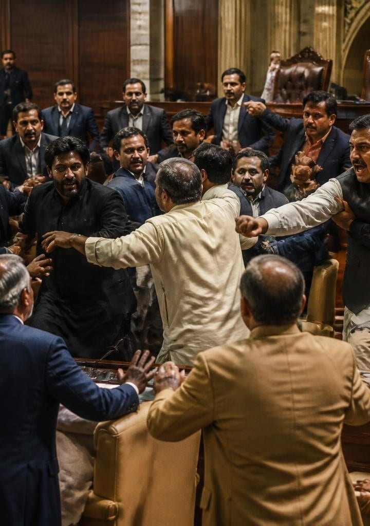 Chaos Erupts in Sindh Assembly as PPP and MQM Leaders Clash