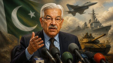 Defence Minister Khawaja Asif Addresses Media on National Issues