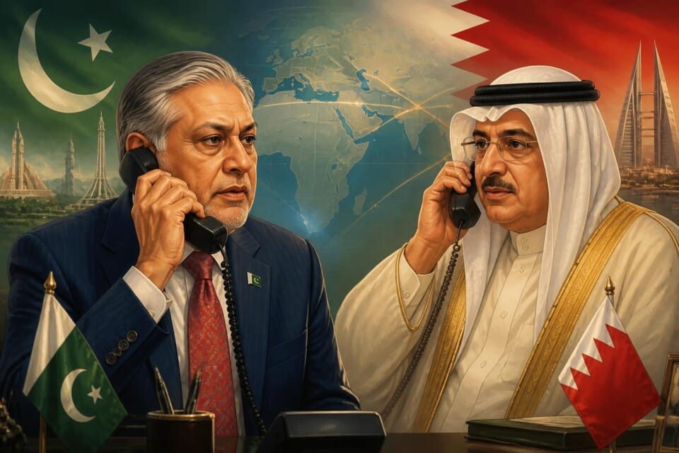 Deputy PM Ishaq Dar Holds Telephone Call with Bahrain’s Foreign Minister
