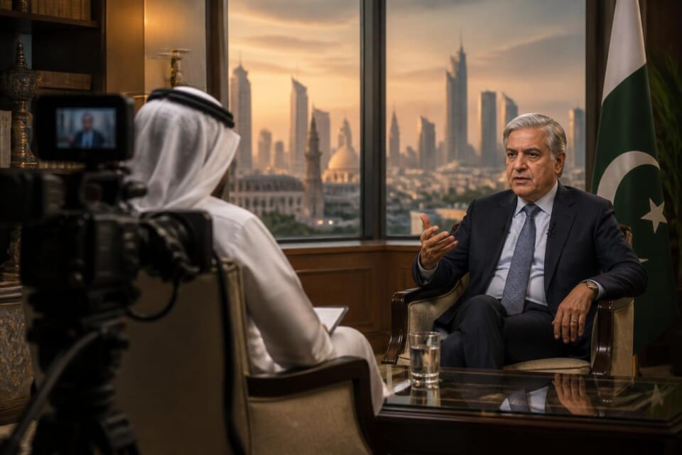 Deputy Prime Minister Ishaq Dar Gives Interview to Arab Media