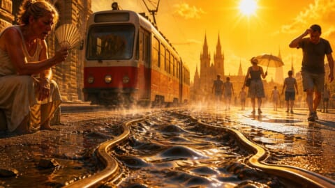 Extreme Heatwave Hits Europe, Melts Tram Tracks in Germany