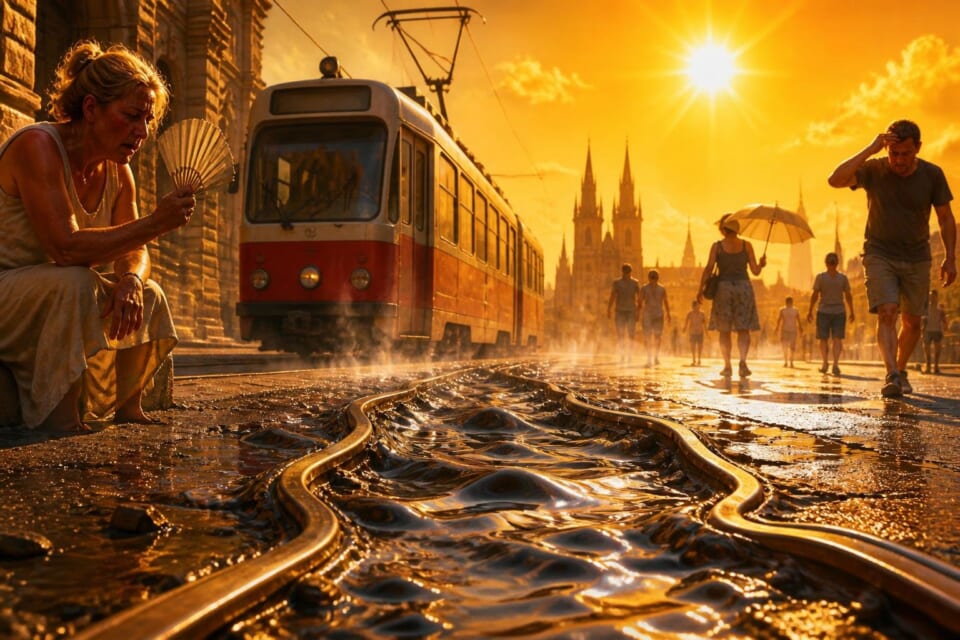 Extreme Heatwave Hits Europe, Melts Tram Tracks in Germany