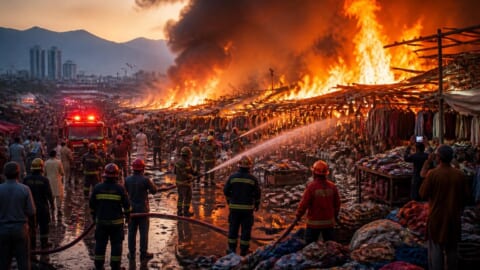 Fire Reported at Islamabad Sunday Market