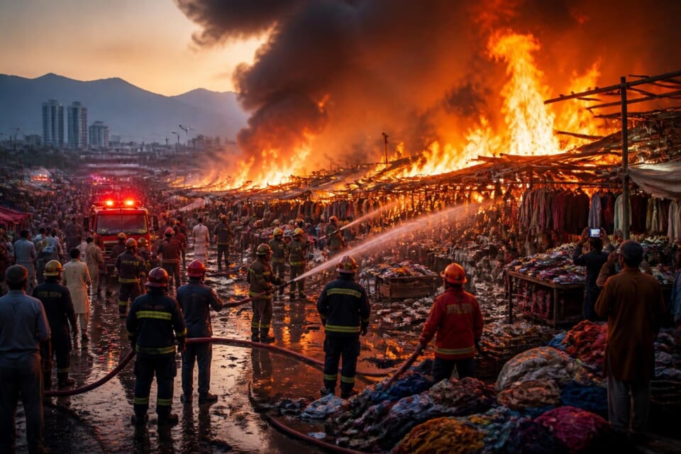 Fire Reported at Islamabad Sunday Market
