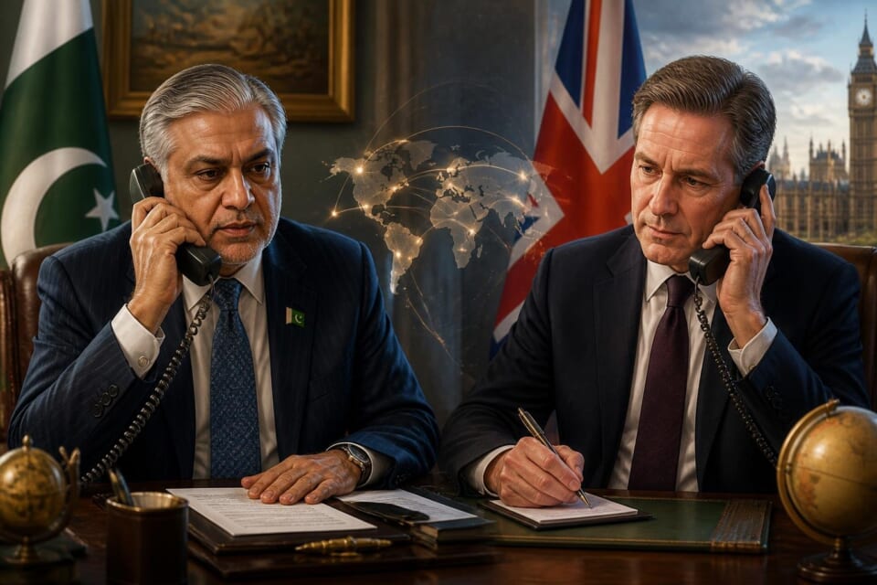 Foreign Minister Ishaq Dar Holds Phone Call with UK Counterpart