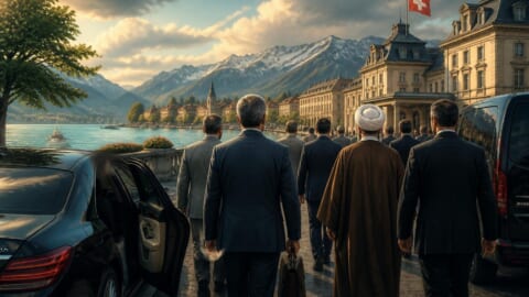 Iran-US talks begin in Switzerland as Iranian delegation arrives.