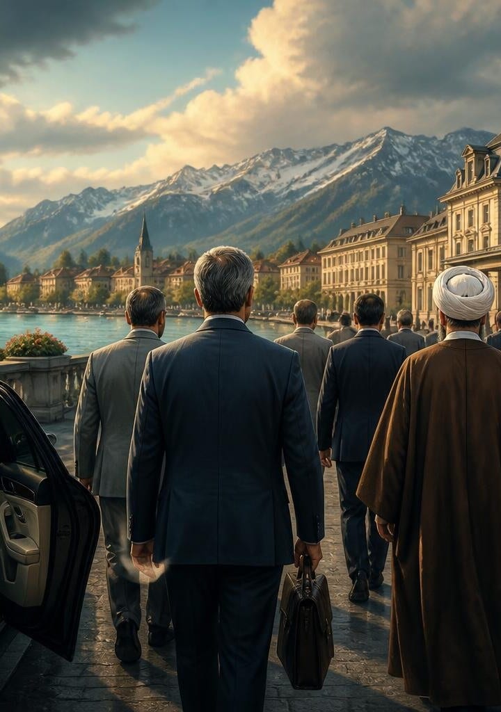 Iran-US talks begin in Switzerland as Iranian delegation arrives.