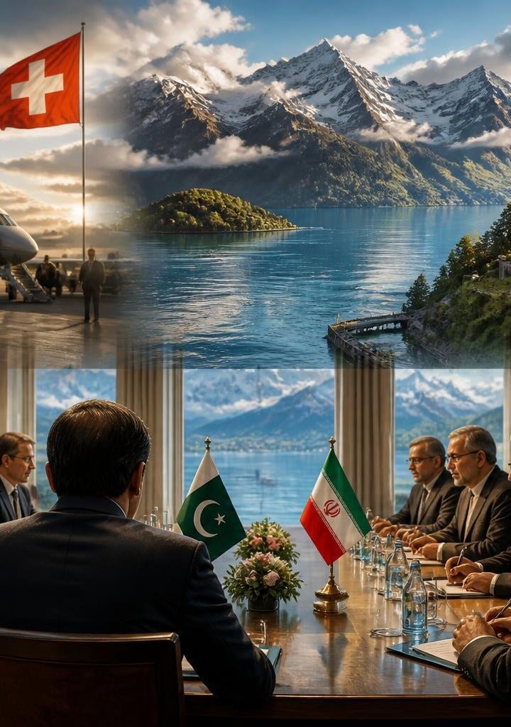 Iranian Speaker Ghalibaf in Switzerland; Pakistan-Iran Delegations Meet