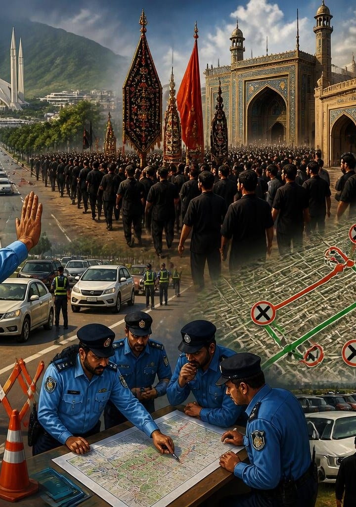 Islamabad Police Announce Traffic Plan for 9th Muharram Procession