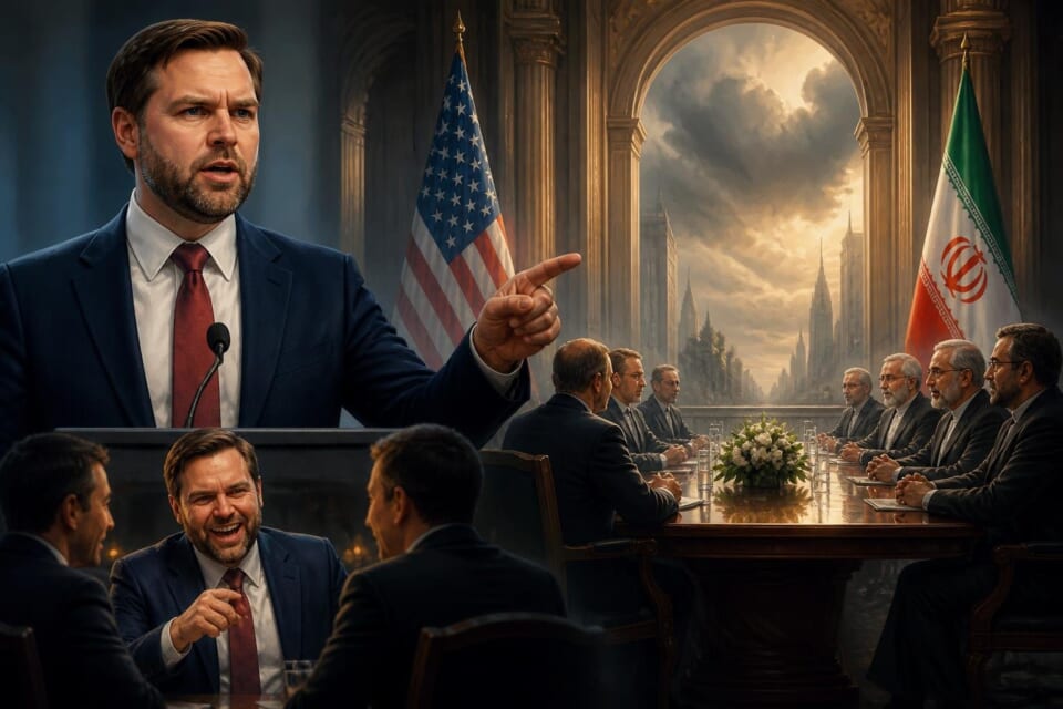 JD Vance issues statement and joke during high-stakes US-Iran talks.