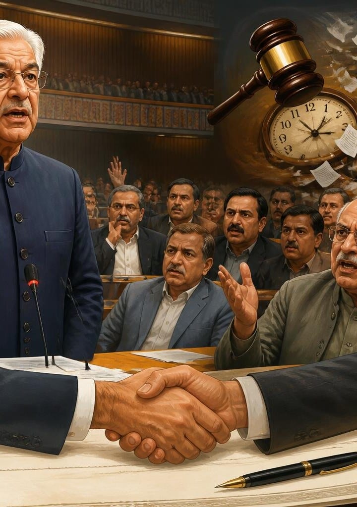 Khawaja Asif Urges Opposition to Sign Charter of Democracy in NA Speech