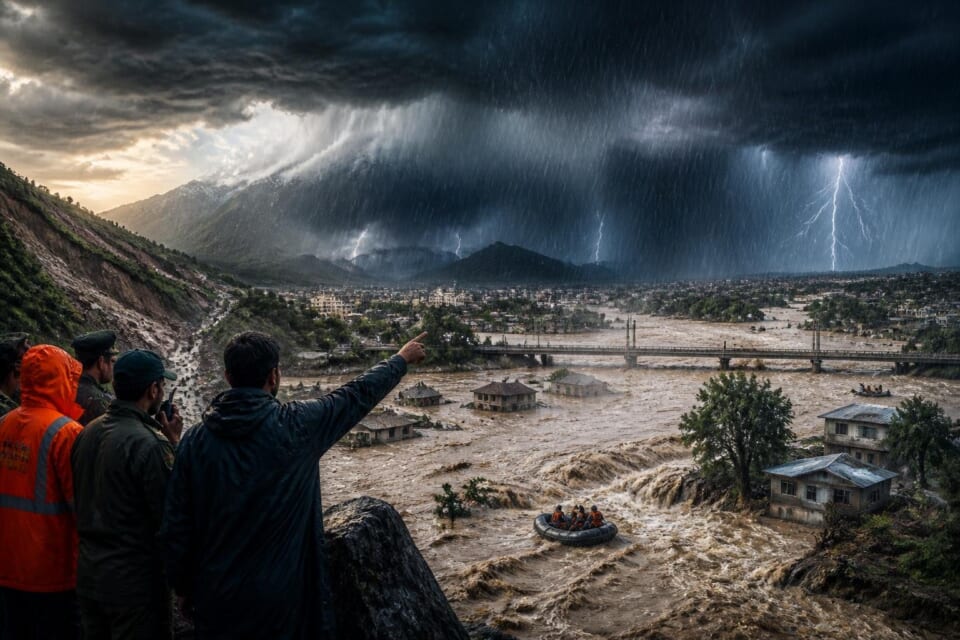 Met Office predicts heavy rainfall across Pakistan, flood alert issued.