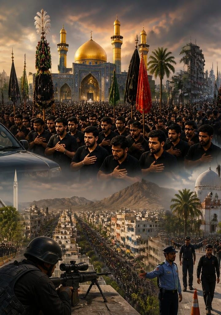Mourning Processions Held Across Pakistan for Muharram 9 Amid Tight Security