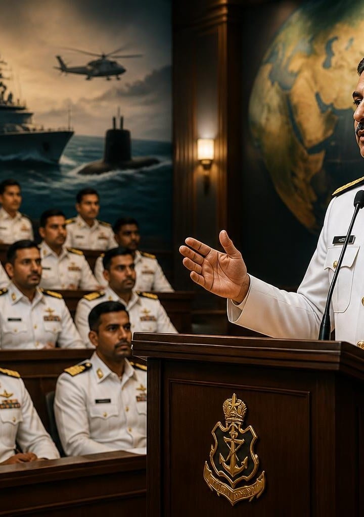 Naval Chief Admiral Naveed Ashraf Visits Navy War College in Lahore