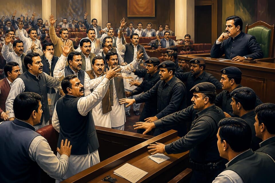 Opposition Protests in Punjab Assembly After Security Called In