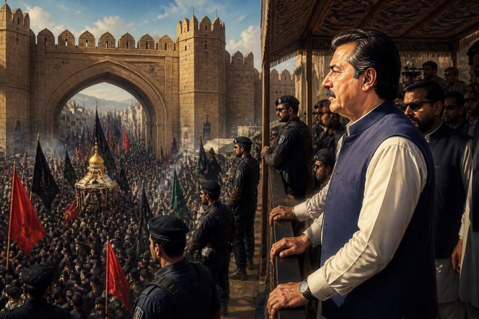 Peshawar Ashura Procession Underway; Chief Minister Supervises at Kohati Gate
