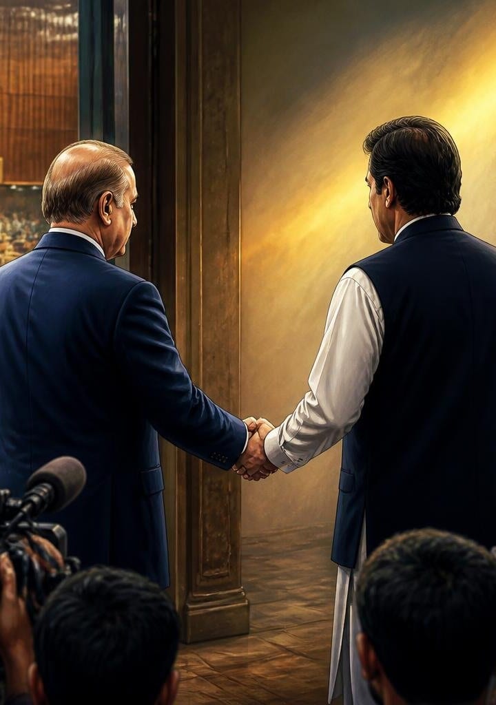 PM Shehbaz’s Handshake with PTI Reported by Channels