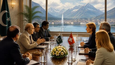 PM Shehbaz Sharif meets Swiss Vice President for high-level diplomatic talks.