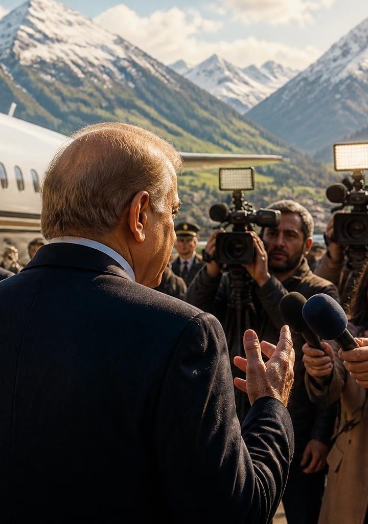 PM Shehbaz Sharif’s German language gesture in Switzerland gains attention.