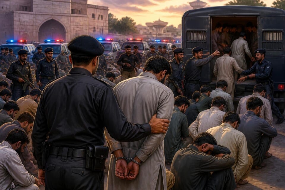Police Arrest 100 in Sargodha Incident