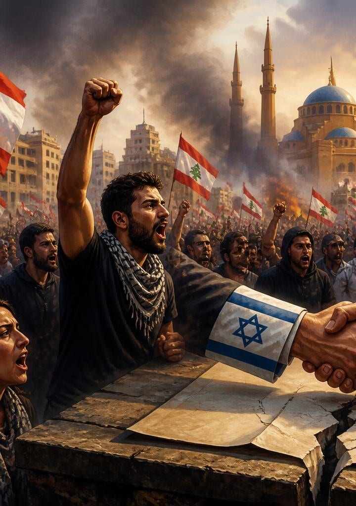 Protests in Beirut Against Lebanon-Israel Framework Agreement