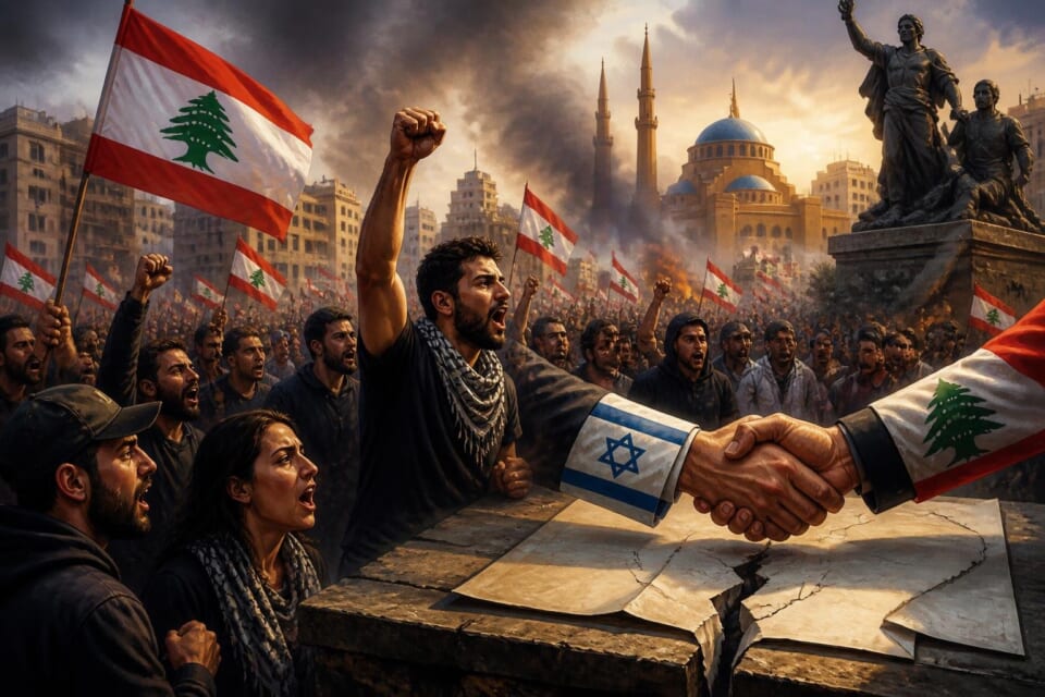 Protests in Beirut Against Lebanon-Israel Framework Agreement