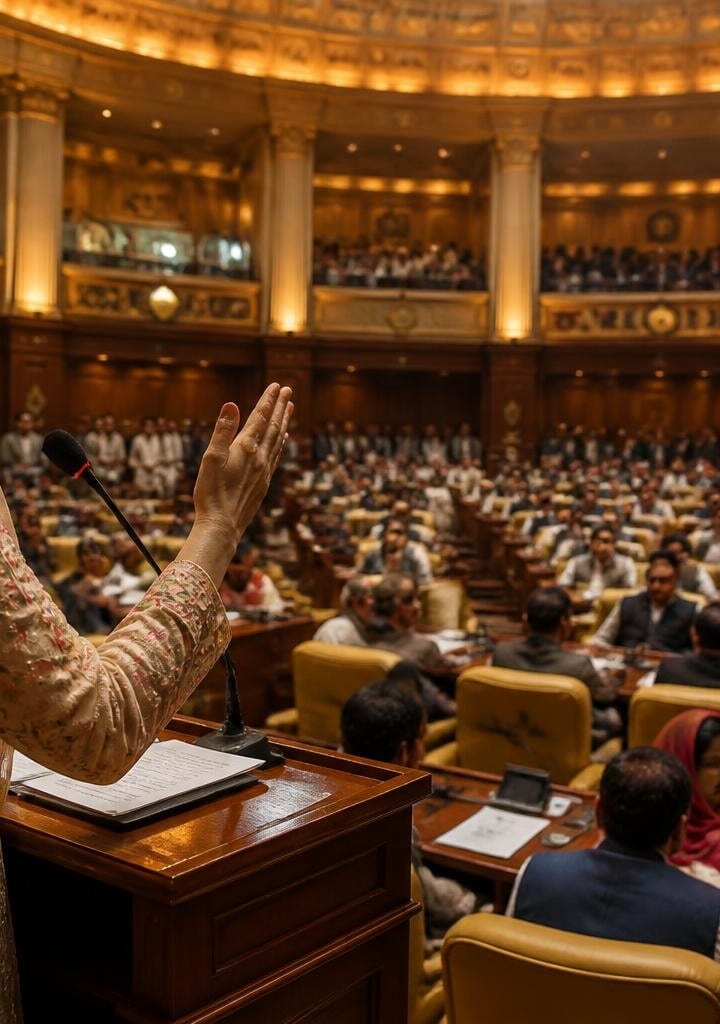 Punjab Assembly holds live session; Azma Bukhari addresses.