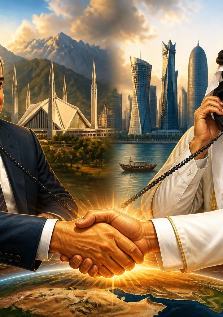 Qatar’s Emir congratulates PM Shehbaz on diplomatic success in phone call
