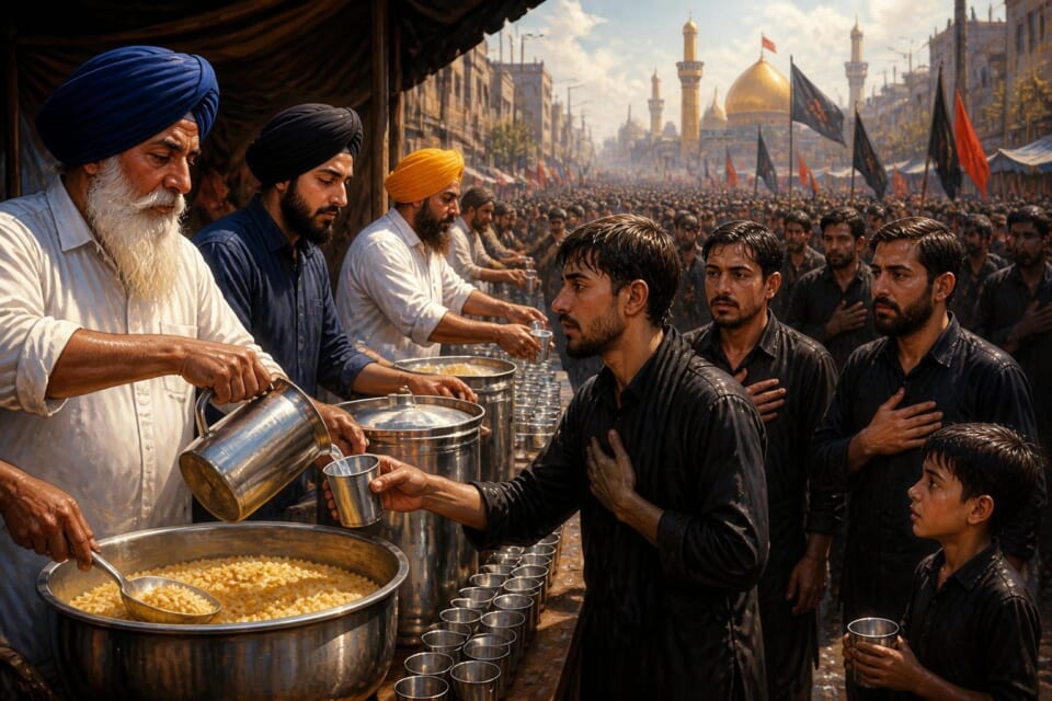 Sabeels and Langar Arranged for Ashura Mourners; Sikh Community Provides Support