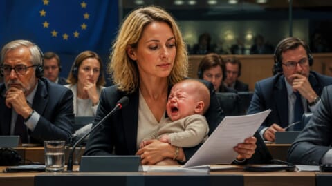 Swedish Minister Brings Baby to EU Meeting