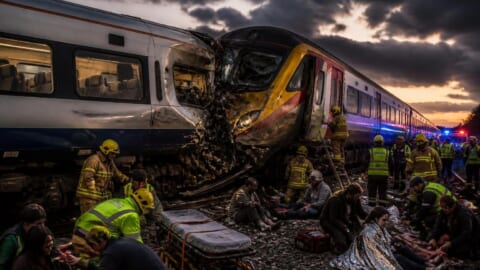 Train Driver Killed, Nine Critical in UK Passenger Train Collision
