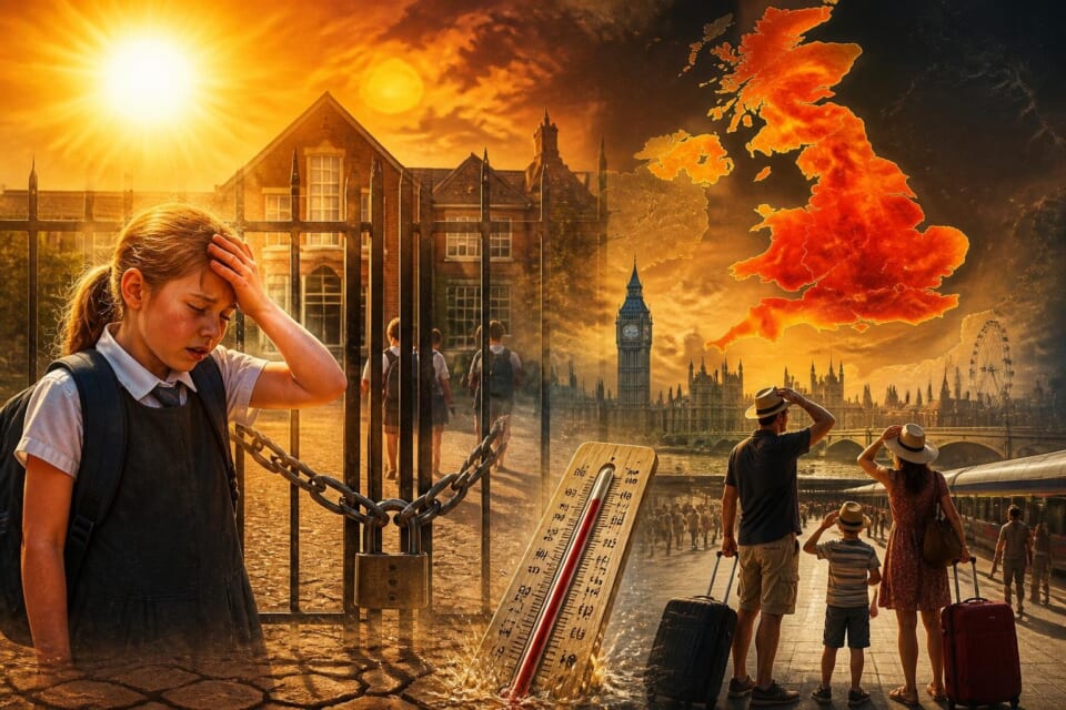UK heatwave forces school closures, travel warnings issued