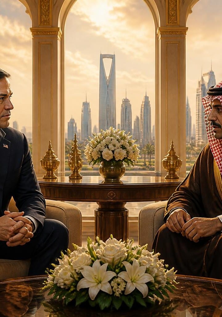 US Official Marco Rubio Meets Saudi FM Faisal Bin Farhan