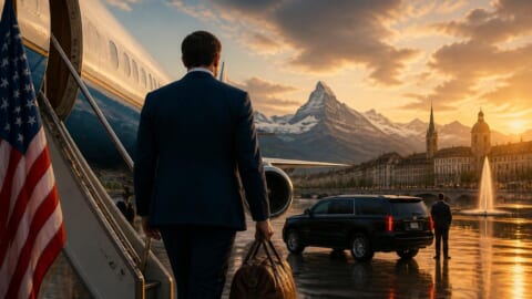US Vice President JD Vance departs for Switzerland