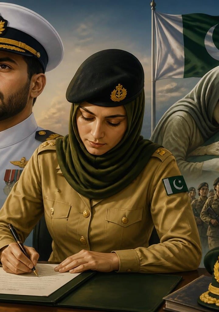 Wife of Martyred Navy Officer Lt Cdr Hamza Joins Pakistan Army
