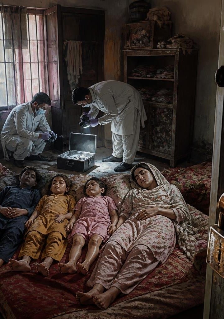 Woman and Three Children Found Dead in Okara Home