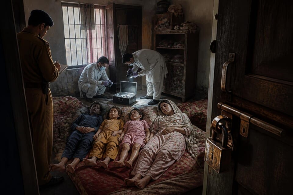 Woman and Three Children Found Dead in Okara Home