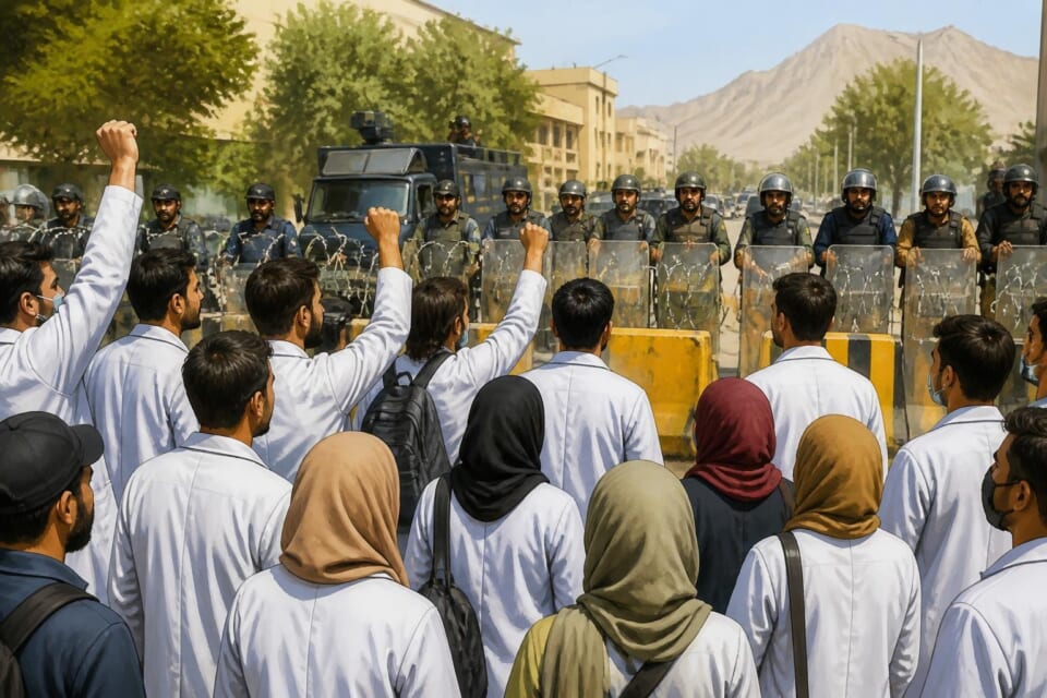 Young Doctors Protest in Quetta, Attempt to March on Red Zone