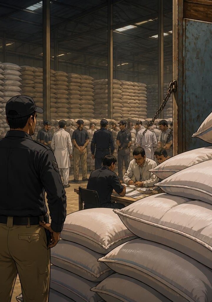40,000 Wheat Bags Recovered in Karachi Amidst Crackdown on Hoarding and Theft