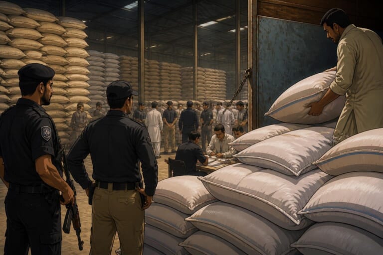 40,000 Wheat Bags Recovered in Karachi Amidst Crackdown on Hoarding and Theft
