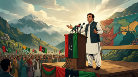 بلاول بھٹو کا کشمیر جلسے میں مسلم لیگ (ن) پر طنز