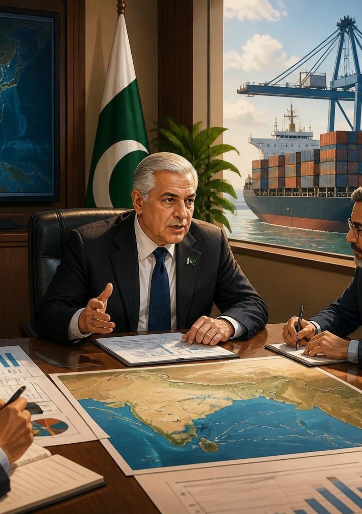 Deputy Prime Minister Ishaq Dar Chairs High-Level Meeting on Port Connectivity