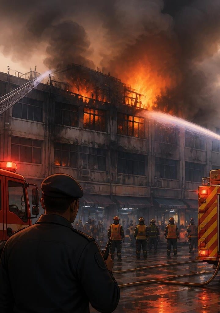 Fire Erupts and is Contained in Islamabad’s G-9 Markaz